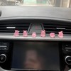 Kryoflare 5Pcs Pink Pig Figurine Set, Car Dashboard Ornaments, Resin