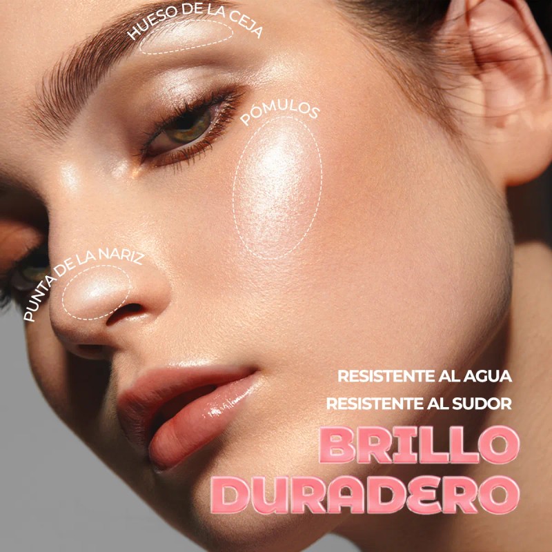 Iluminador Jelly En Barra, Brillo Larga Duración 8g