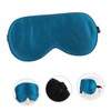 TOVINANNA Comfortable Silk Eye Mask Peacock Blue Sleeping Aid Blindfold