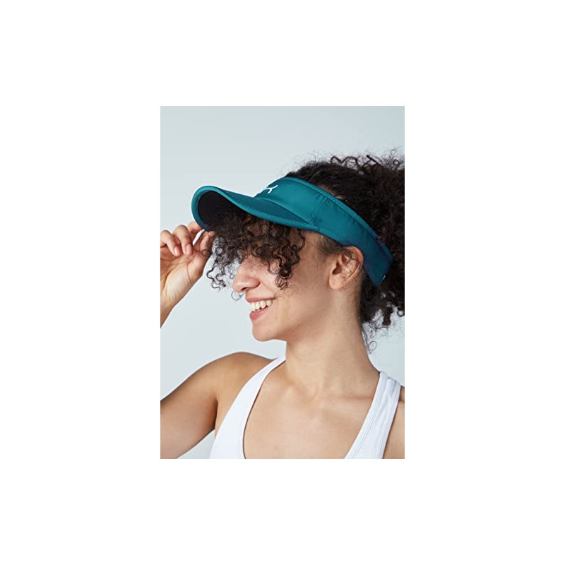 Sportkind Tennis, Padel, Running, Golf Sun Visor, Petrol green
