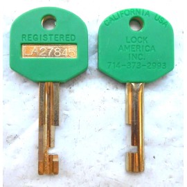 Lock America, Inc. (1)   LOCK AMERICA, Inc  High Security padlock key  LA27845