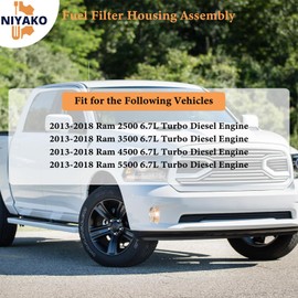 Niyako Fuel Filter Housing Assembly Replacement# 68157290AB 68157290AA Fit 2013-2018 Ram 2500 3500 4500 5500 6.7L