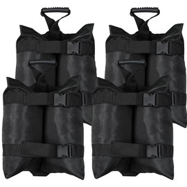 TRINKA 240 LBS Plus Size Canopy Weights Sand Bags Set of 4-1680D Oxford Heavy Duty Sandbags for Outdoor Tent, Patio Umbrella, Gazebo, Sun Selter, Windproof Pop up Tent Weights, Black (No Sand)