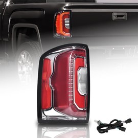 G-PLUS LED Tail Light Lamp w/Bulbs LH Driver Side Left Compatible with GMC Sierra 1500 2016-2018/Fit GMC Denali 1500 2016-2018/Fit GMC Sierra 1500 Limited 2019 GM2801295 84365931 84233588