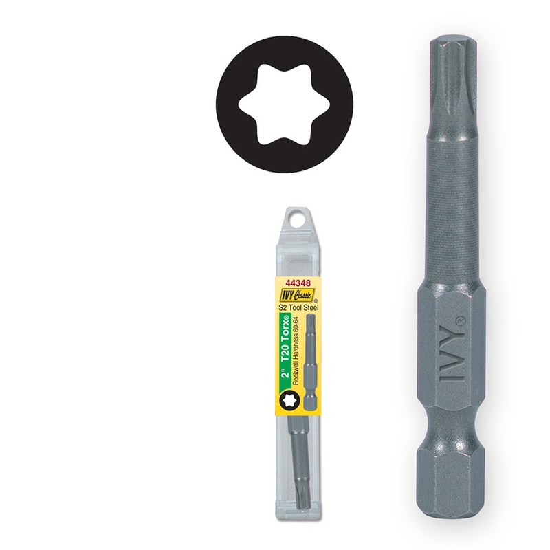 IVY Classic 44348 2-Inch T20 Torx Power Bit, Impact Plus,