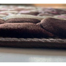 Prayer Mat Muslim Rug Islamic - Padded Thick Prayer Rug Sajadah for Men Women with Islam Prayer Beads for Eid Travel Ramadan, Soft and Luxury (Brown)