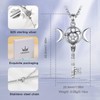 CELESTIA Hecate Key Necklace Greek Triple Moon Goddess 925 Sterling