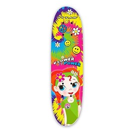 TITAN Flower Power Princess Pink Girls Skateboard, Single Kick-board, 24" Maple Skateboard