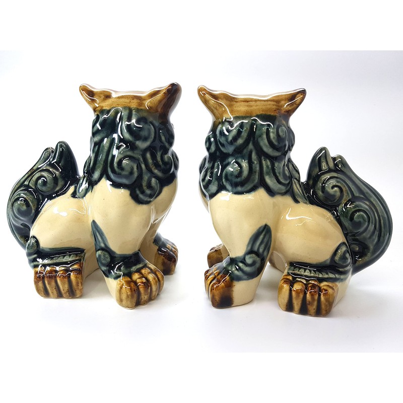 Yachimun (Okinawa Pottery) Asahi Pottery Shisa Tide Height 4.5 inches