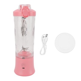 Portable Blender 600ml 2 Modes 150W 18000RPM USB Rechargeable 4000mAh Battery Leakproof Lid Mini Juicer Cup for Shakes Pink