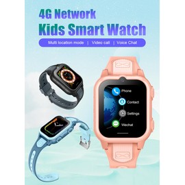 Zeerkeer Kids Smart Watch Phone, Waterproof 4G GPS Tracker Kids Smart Watch with Two-Way Call Voice Chat Camera Game Alarm Remote Monitoring Protection Kids Smart Watch for Boys Girls Birthday Gifts