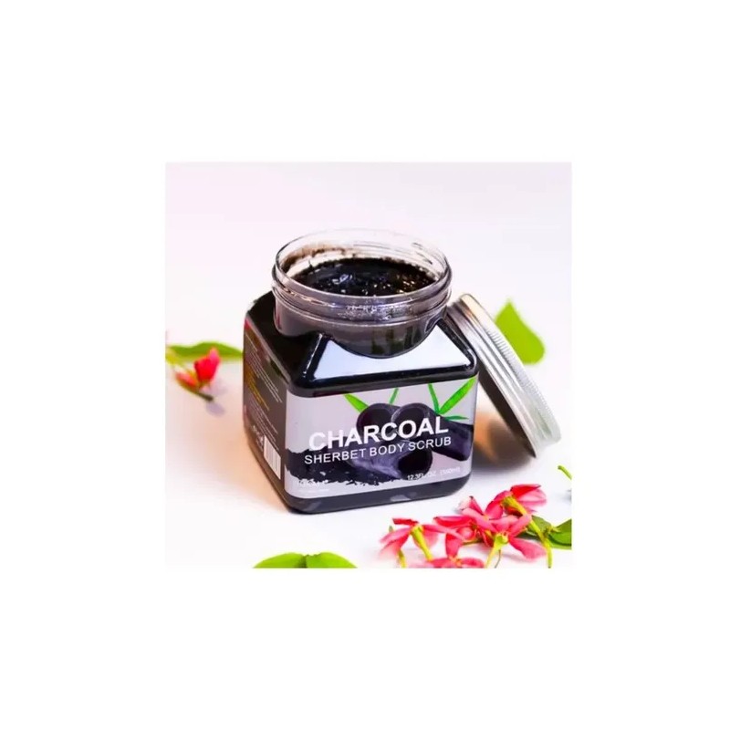 Exfoliante Natural Para Cara Y Cuerpo De Carbón Wokali 350ml