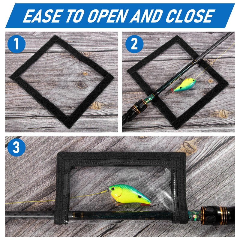 Alwonder 5-Pack Fishing Lure Wraps Durable Clear PVC Lure Covers