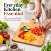 Bamboo Cutting Board for Kitchen Prep – Built-In Handle with