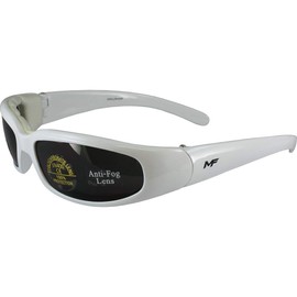MotoFrames MF Chill Padded Motorcycle Sunglasses White Frames Smoke Lens