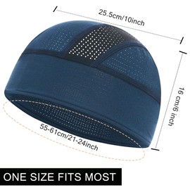 vidsel Skull Cap Cooling Helmet Liner Beanie Breathable Mesh Sweat Wicking Cycling Running Hat for Men Women