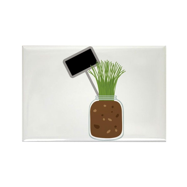 CafePress Chives Jar Magnets Rectangle Magnet (100 pack)