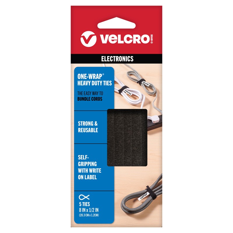 VELCRO Brand ONE-WRAP Bundling Strap – Reusable Fasteners for Keeping
