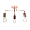 UKEW 3 Way Retro Ceiling Light - Copper Vintage E27
