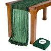 BEELIFY 2 Pack 10 Ft Cheesecloth Table Runner Emerald Green
