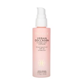 Pacifica Beauty Vegan Collagen SPF 30 Broad Spectrum Sunscreen Every Day Face Lotion, UVA/UVB Protection for All Skin Types, Lightweight Formula, Moisturizing+Hydrating, Cruelty Free, White, 1.7 Fl Oz