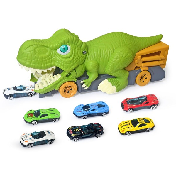 STJOYOPY Dinosaur Transport Cart Toys Dinosaur Devouring Car Game for