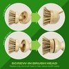 JuneLily Sisal & Coconut Dish Brush Heads Plant-Based Replacement for