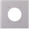 Leviton 2-Gang Flush Mount 2.15 Inch Dia. Device Receptacle, Standard,