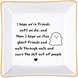 LZBALUYO Best Friend Birthday Gifts, Funny Friend Gifts for Women Jewelry Dish, Long Distance Friendship Gifts for Women, Mother's Day Christmas Birthday Gifts for Friend, Gag Gifts for Women