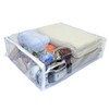 Clear Vinyl Zippered Blanket Storage Bags 15x18x5 Inch set of