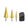 JiangMuXin Step Drill, Hexagonal Axis, Spiral Set, Titanium Coating, Spiral
