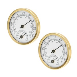 TEAMWILL Mini Analog Thermometer Hygrometer Humidity Meter Room Indoor Temperature, 2 in 1 Indoor Outdoor Temperature Humidity Monitor Gauge (2)