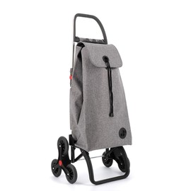 ROLSER I-Max Tweed 6 Wheel Stair Climber Foldable Shopping Trolley - Gray
