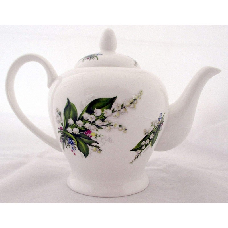 Lily of The Valley Teapot Fine Bone China 20oz Lilies