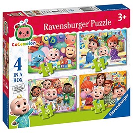 Ravensburger Cocomelon - 4 in Box (12, 16, 20, 24 Pieces) Jigsaw Puzzles for Kids Age 3 Years Up