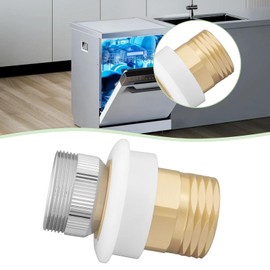 Briny River Faucet Adapter Snap Coupling Adapter, Fit Male 15/16-27 Or Female 55/64-27 to Male 3/4 Garden Hose, Compatible with Haier & Danco Washing Machines Humidifiers, Long