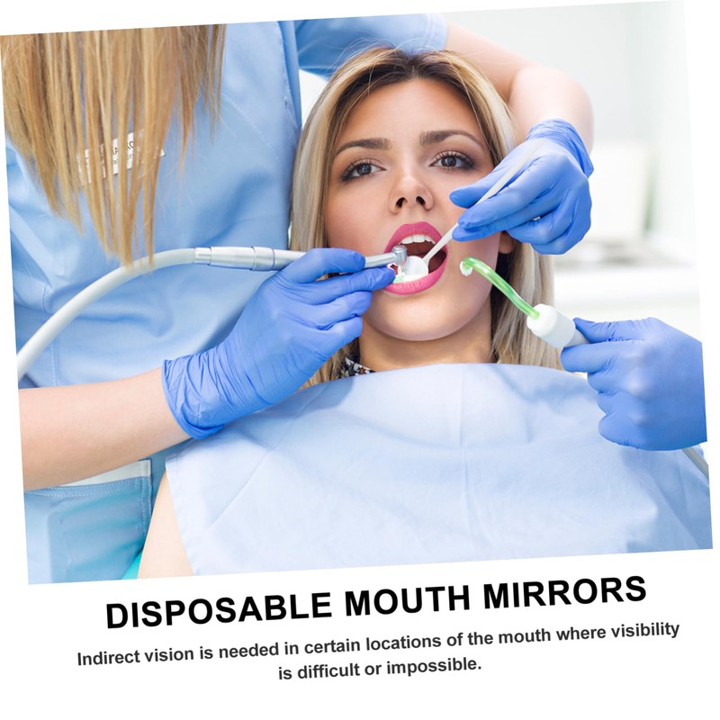 iplusmile 20pcs Disposable Oral Cavity Examination Mirrors Set for Inspection