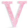 Qunclay 5.7 Inch Pink Crystal Diamond Letters - Crushed Diamond