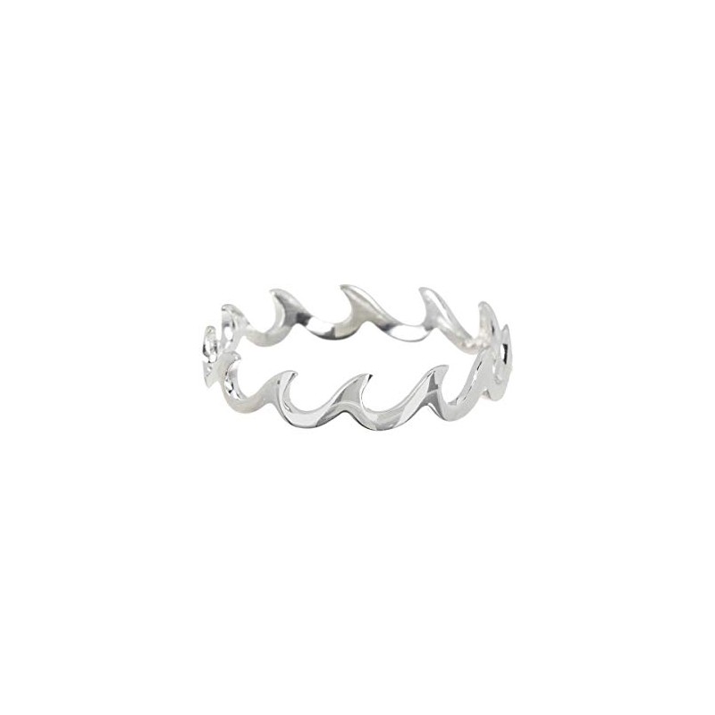 Pura Vida Silver Wave Band Ring - .925 Sterling Silver,