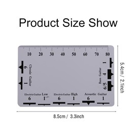 Measuring Tool for Guitar, Radius Gauges for Guitar, Understring Radius Gauge, Guitar Gauge for Guitar Bass Bridge Fretboard, Radius String Gauge, Precision Guitar String Ruler Set