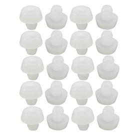 sourcingmap 20pcs 6mm White Rubber Round Plug Chair Table Furniture Leg Cap Covers Protector