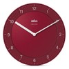 Braun Radio Wall Clock, Plastic, Red, Normal