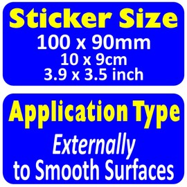 2 x V5 Signs Warning Pedal Lock Fitted Stickers Security Installed Alarm Car Label Notice Anti-Theft Decal Vehicle Deterrant Protection 100x90mm (Externally to Smooth Surfaces)