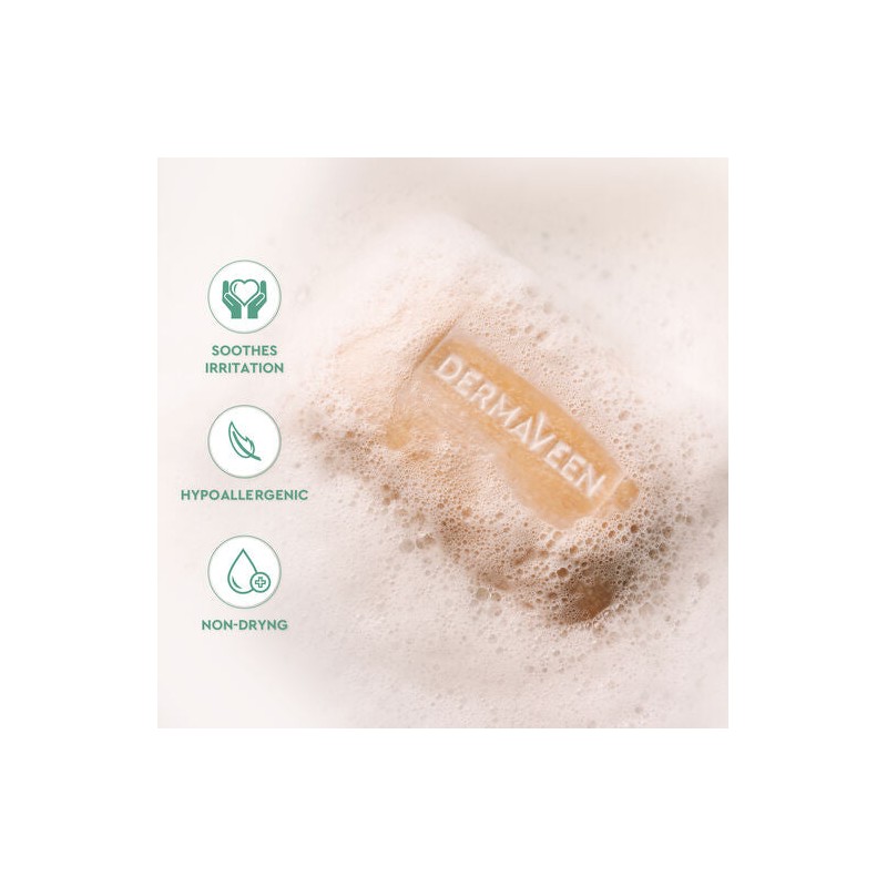 DermaVeen Daily Nourish Soap-Free Cleansing Bar for Dry & Sensitive
