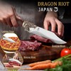 DRAGON RIOT Razor Sharp Chef Knife for Cooking, Hand Forged