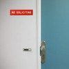 Cosco Sign, Red Engraved, No Solicitors, 2 x 8 Inches