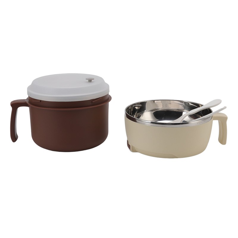 Stainless Steel Noodle Bowl Lunch Box Double Layer Ramen Bowl