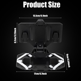 Phone Chest Mount Holder, Practical Vest Phone Holder for Phone Screen Size 4.7-6.7" Universal Folded Navigation Board for Molle Vest (Black)