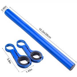 PXIRANZR Bicycle handlebar extender 10.2 in, bicycle handlebar extension, multi-functional aluminum alloy extension bracket, handlebar extension rack, used for computer and car light bracket (blue)