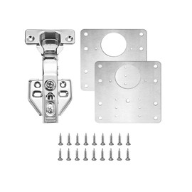 Tiardey Cabinet Door Hinges Repair Plate Easy Installation Hinges Kit for Cabinet Furniture Drawer Window Stainless Steel Plate Repair Accessories Kit